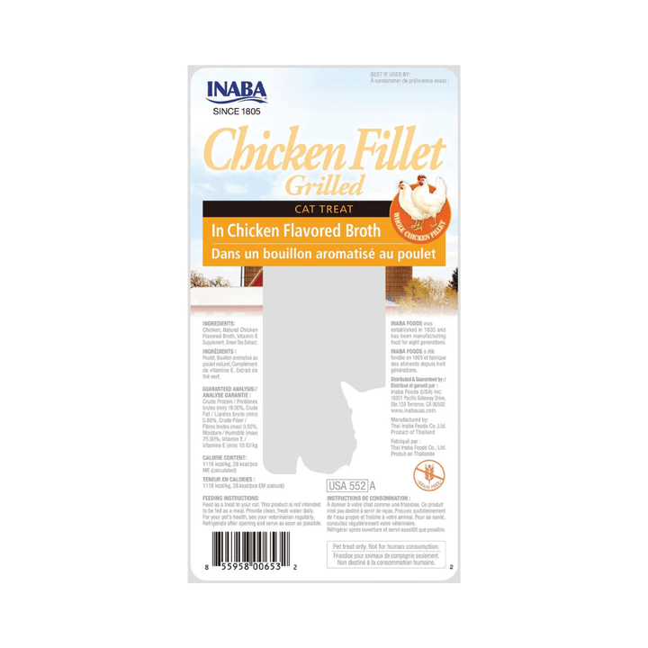 Inaba Wet Cat Treats - Chicken Fillet in Chicken Flavored Broth - Toronto Pets