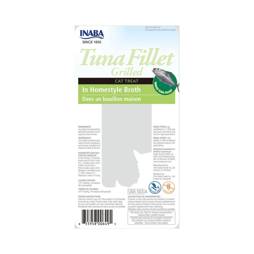 Inaba Wet Cat Treats - Tuna Fillet in Homestyle Broth - Toronto Pets