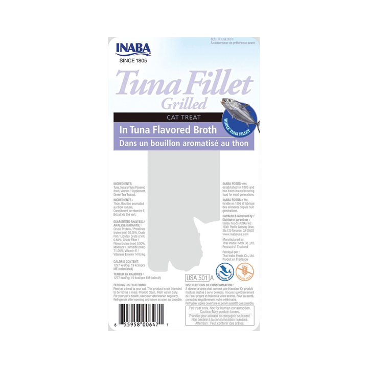 Inaba Wet Cat Treats - Tuna Fillet in Tuna Flavored Broth - Toronto Pets