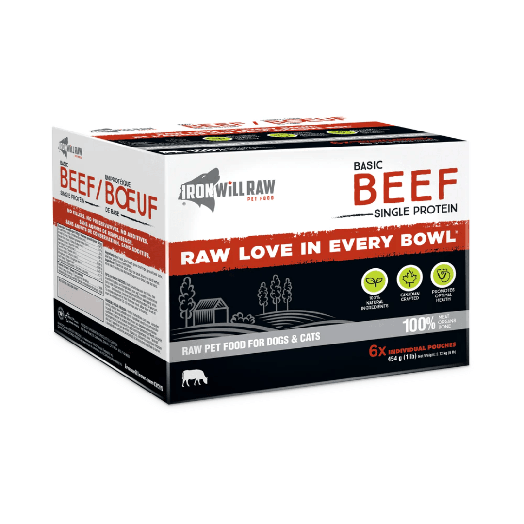 Iron Will Raw Frozen Dog and Cat Food - Dog & Cats Basic Beef - Toronto Pets