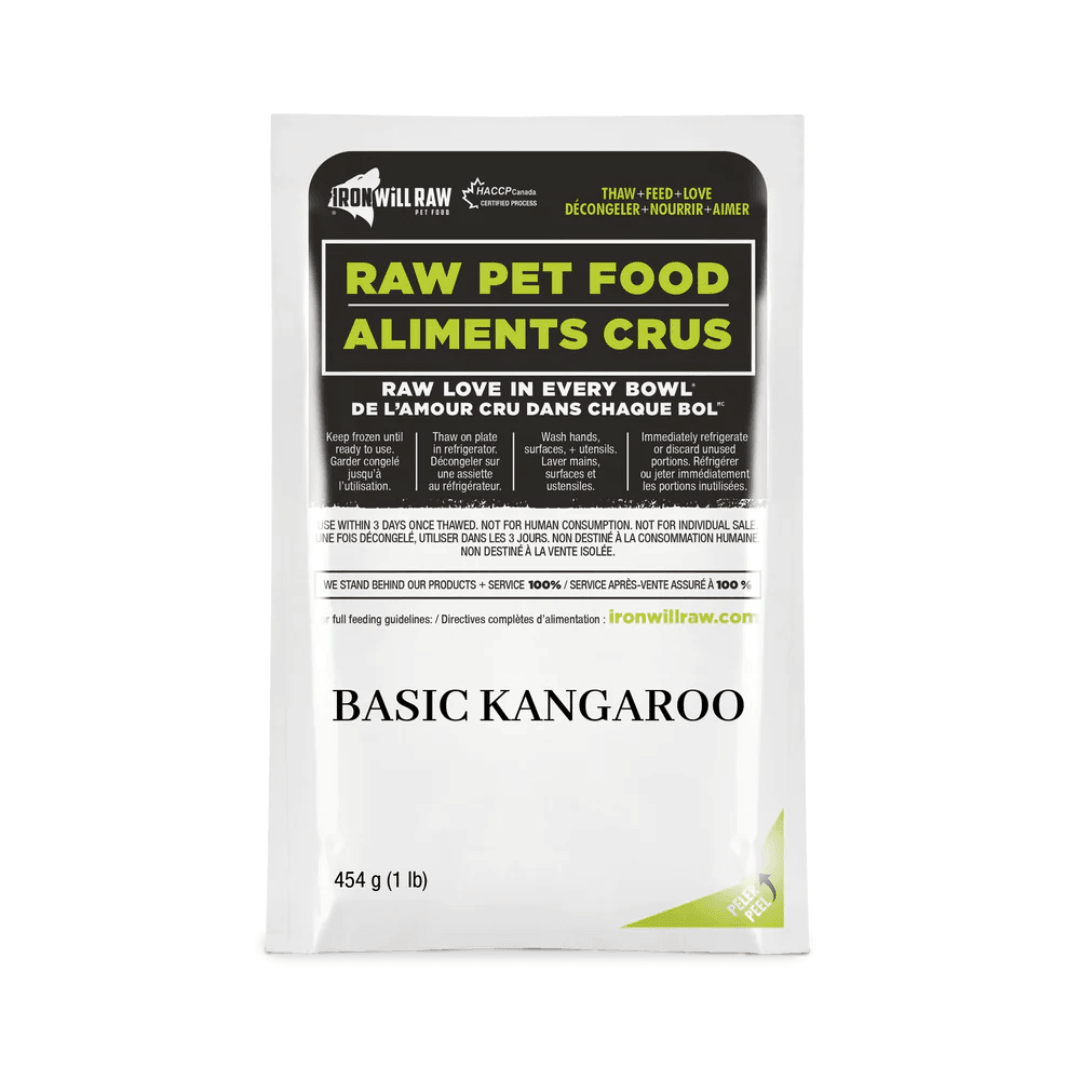 Iron Will Raw Frozen Dog and Cat Food - Dog & Cats Basic Kangaroo - Toronto Pets