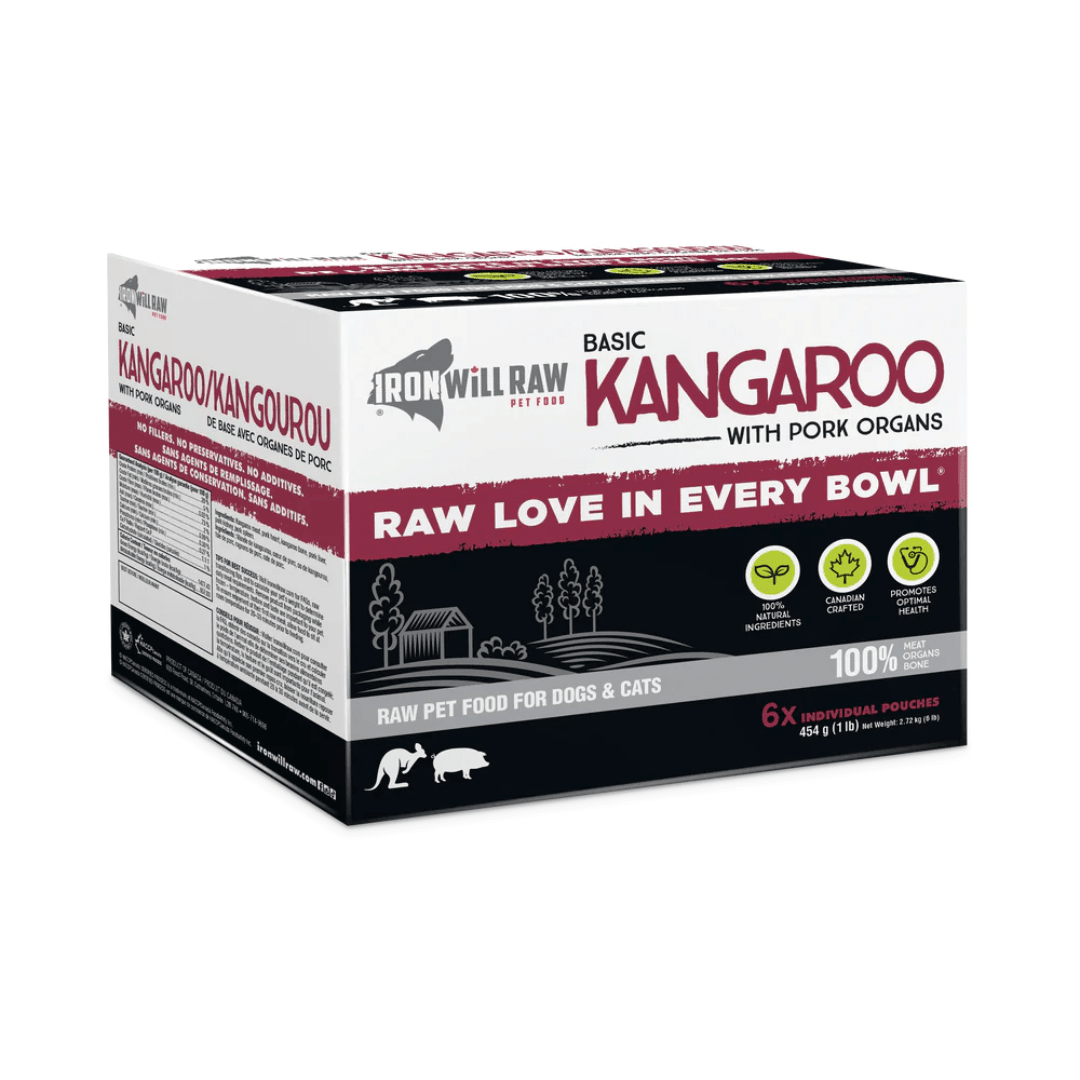 Iron Will Raw Frozen Dog and Cat Food - Dog & Cats Basic Kangaroo - Toronto Pets