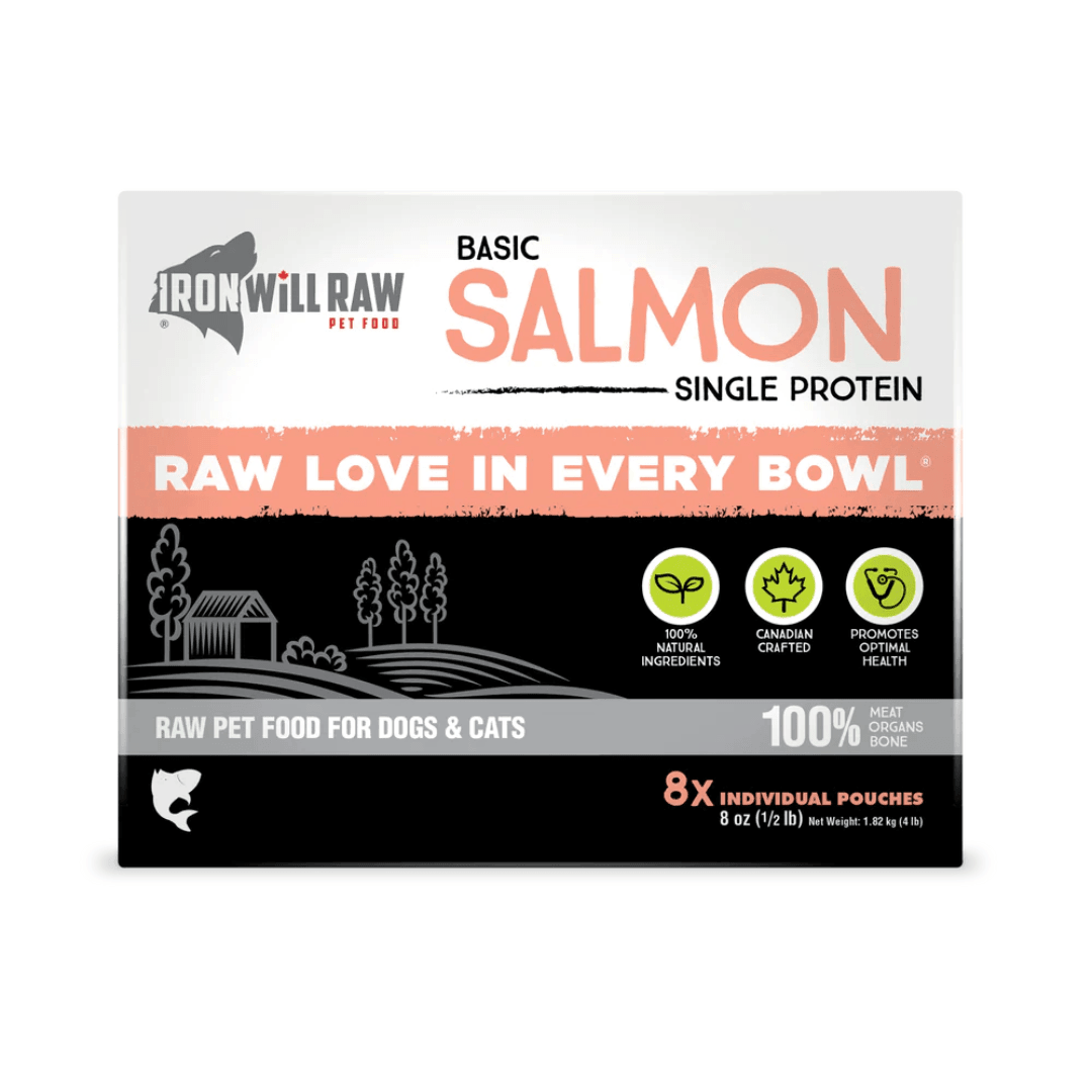 Iron Will Raw Frozen Dog and Cat Food - Dog & Cats Basic Salmon - Toronto Pets