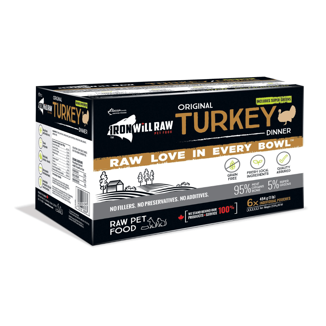 Iron Will Raw Frozen Dog and Cat Food - Original Turkey Dinner - Toronto Pets