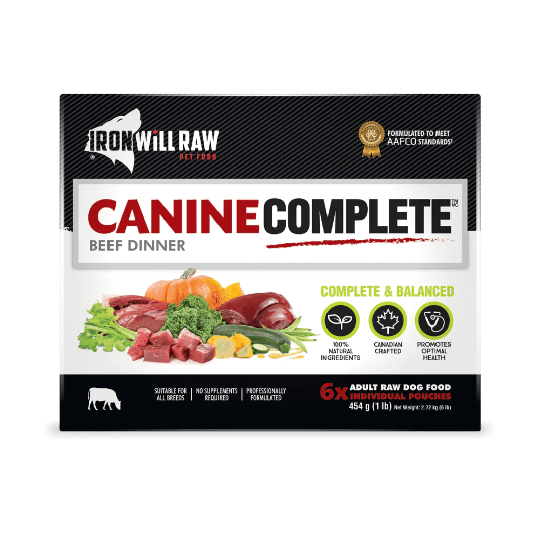 Iron Will Raw Frozen Dog Food - Canine Complete Beef Dinner - Toronto Pets