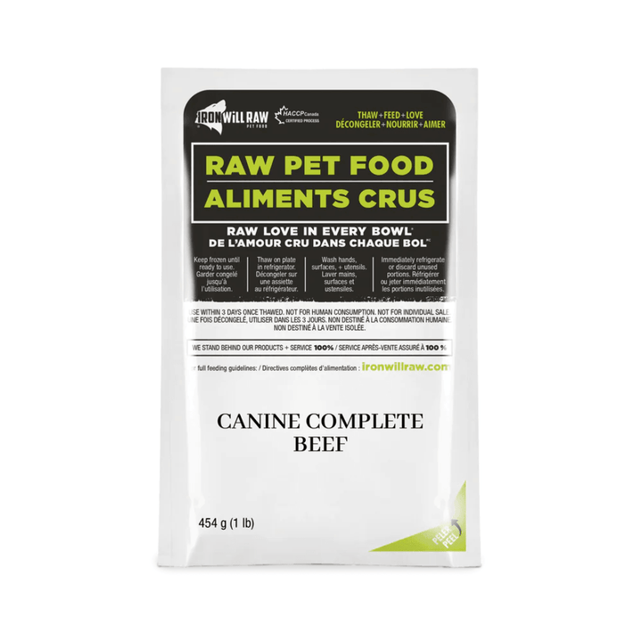 Iron Will Raw Frozen Dog Food - Canine Complete Beef Dinner - Toronto Pets