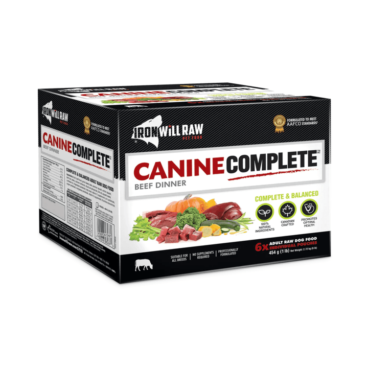 Iron Will Raw Frozen Dog Food - Canine Complete Beef Dinner - Toronto Pets