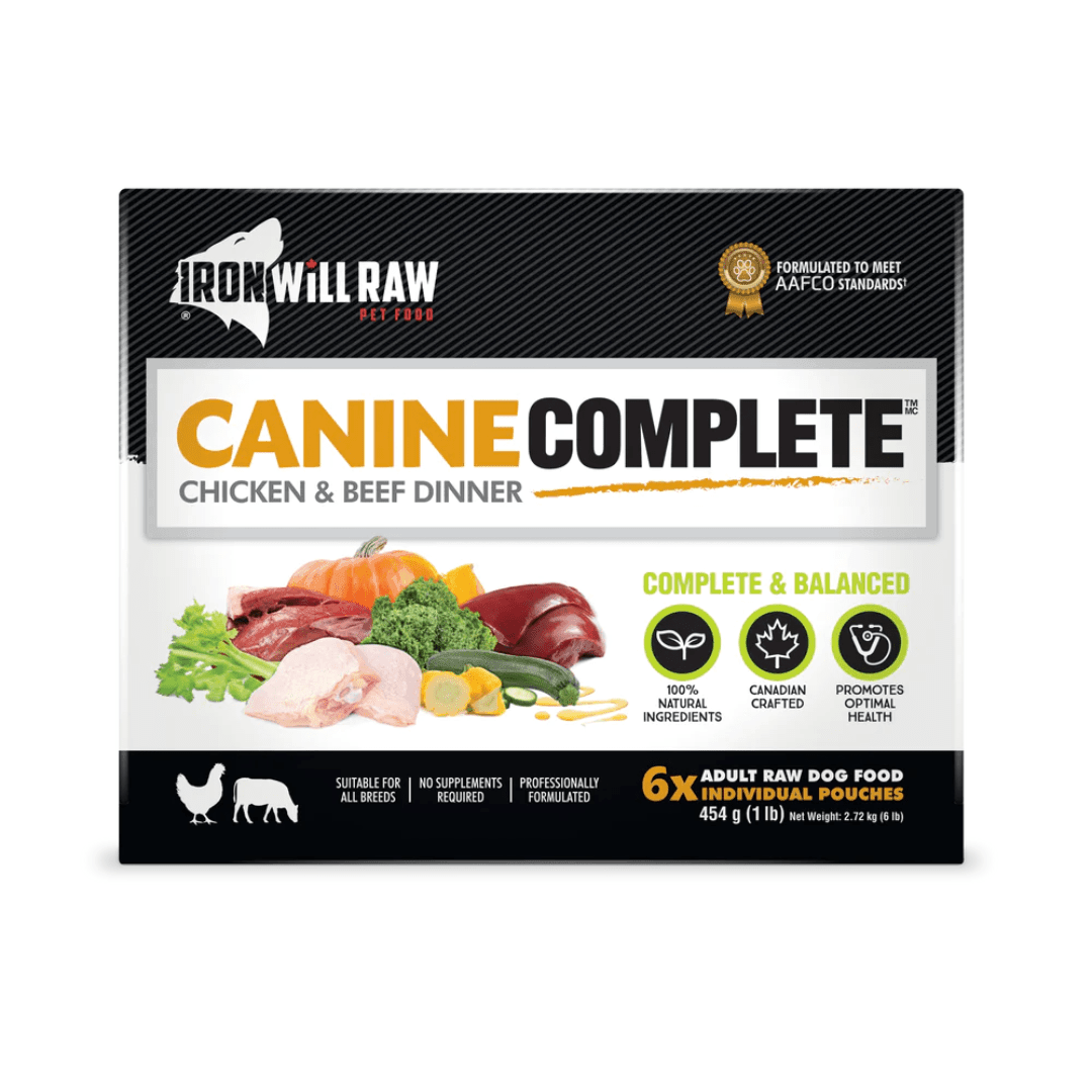 Iron Will Raw Frozen Dog Food - Canine Complete Chicken & Beef Dinner - Toronto Pets