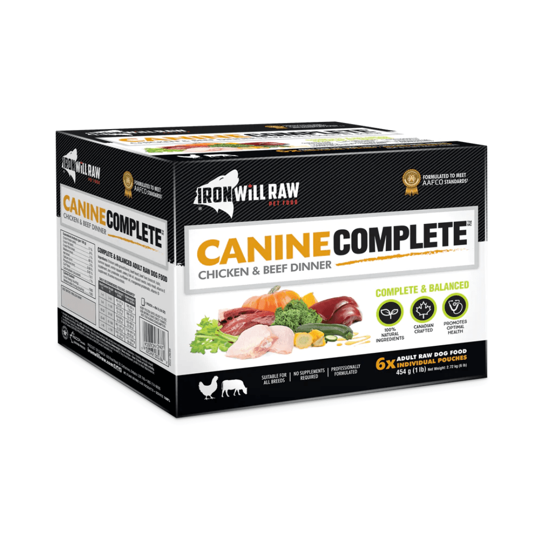 Iron Will Raw Frozen Dog Food - Canine Complete Chicken & Beef Dinner - Toronto Pets