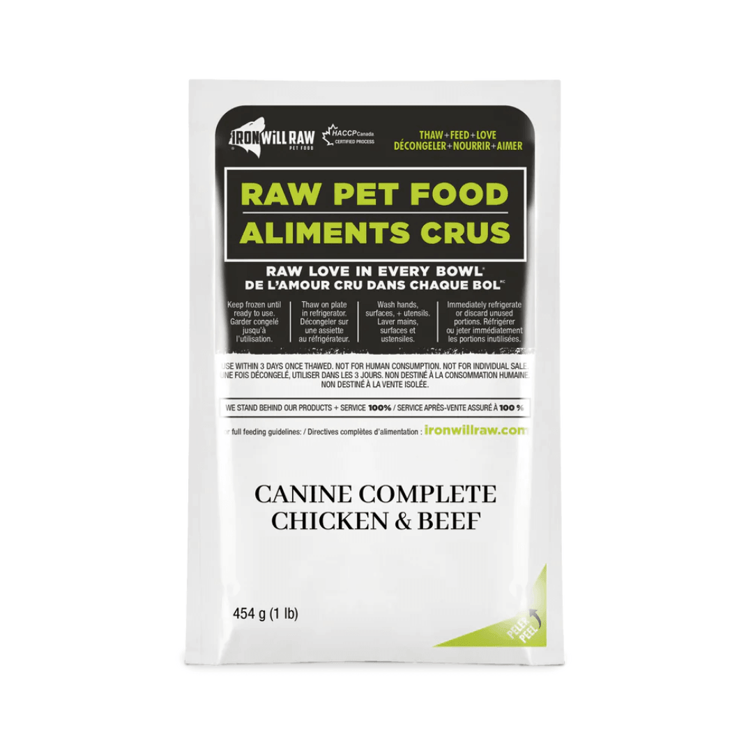 Iron Will Raw Frozen Dog Food - Canine Complete Chicken & Beef Dinner - Toronto Pets