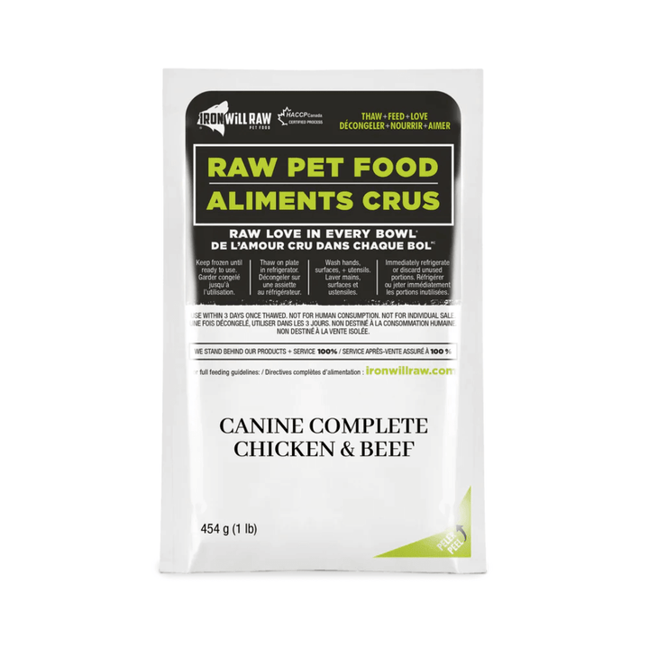 Iron Will Raw Frozen Dog Food - Canine Complete Chicken & Beef Dinner - Toronto Pets