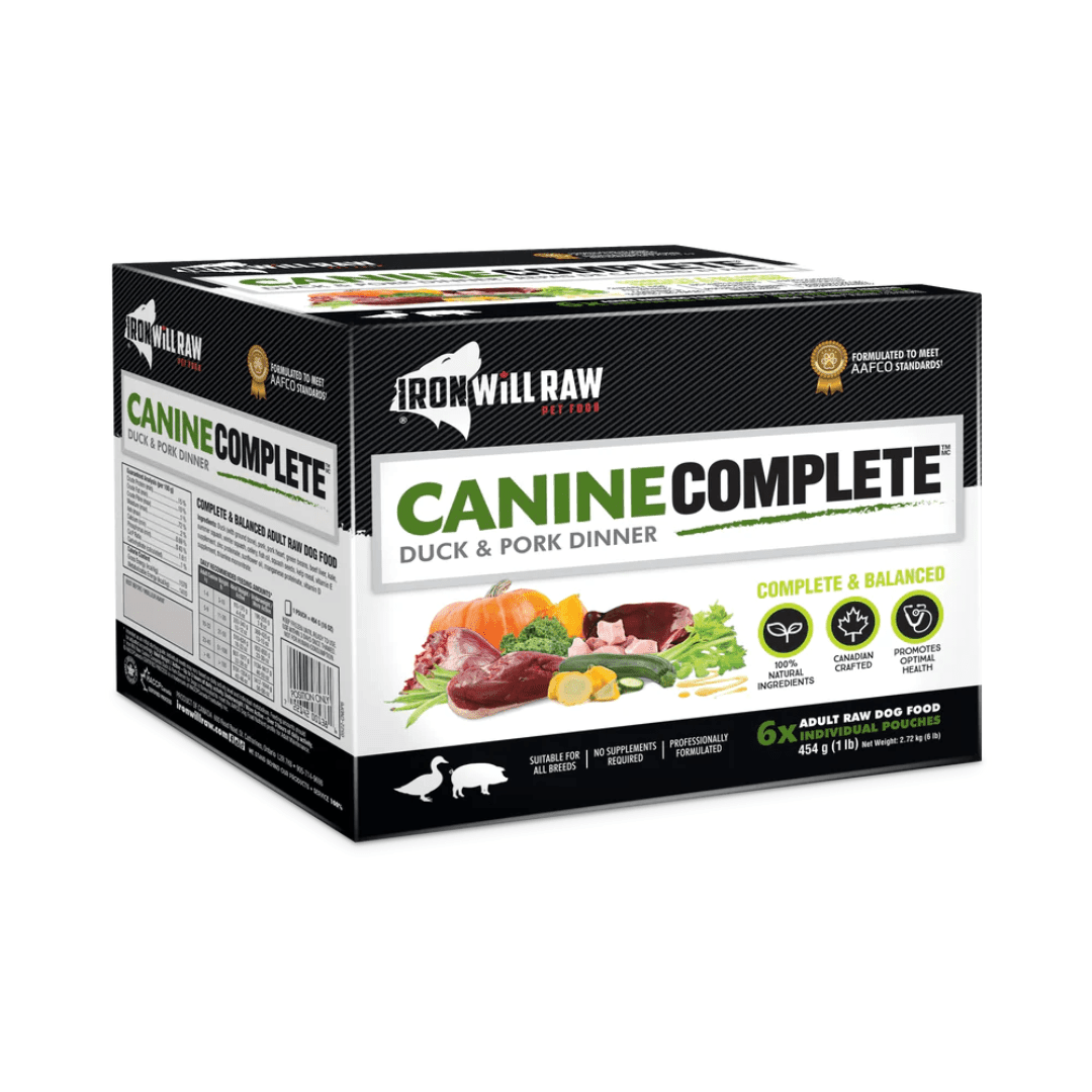 Iron Will Raw Frozen Dog Food - Canine Complete Duck & Pork Dinner - Toronto Pets