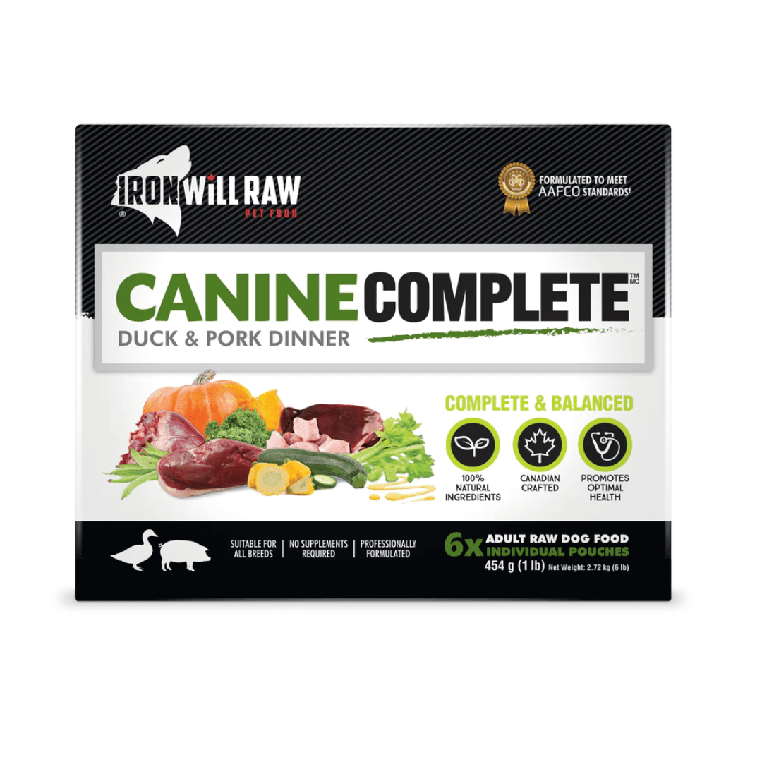 Iron Will Raw Frozen Dog Food - Canine Complete Duck & Pork Dinner - Toronto Pets