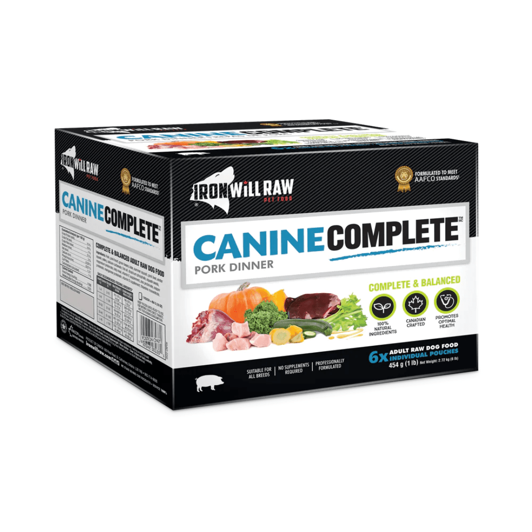 Iron Will Raw Frozen Dog Food - Canine Complete Pork Dinner - Toronto Pets