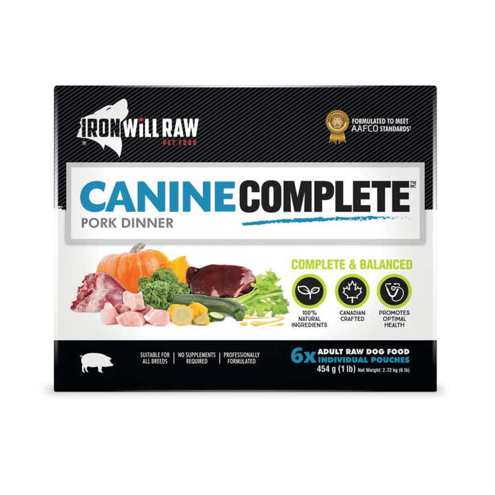 Iron Will Raw Frozen Dog Food - Canine Complete Pork Dinner - Toronto Pets