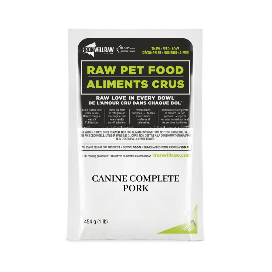 Iron Will Raw Frozen Dog Food - Canine Complete Pork Dinner - Toronto Pets