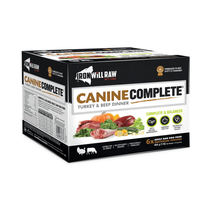 Iron Will Raw Frozen Dog Food - Canine Complete Turkey & Beef Dinner - Toronto Pets