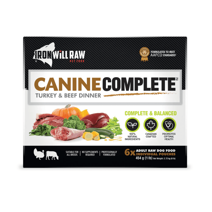 Iron Will Raw Frozen Dog Food - Canine Complete Turkey & Beef Dinner - Toronto Pets