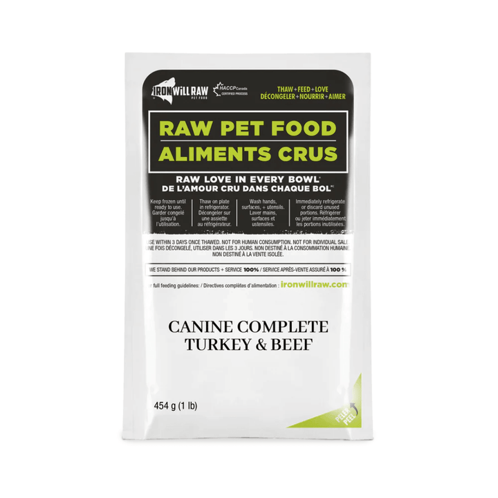 Iron Will Raw Frozen Dog Food - Canine Complete Turkey & Beef Dinner - Toronto Pets