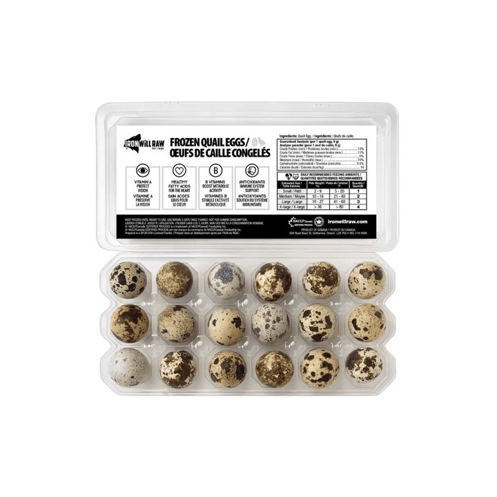 Iron Will Raw Frozen Dog Treats - Quail Eggs - Toronto Pets