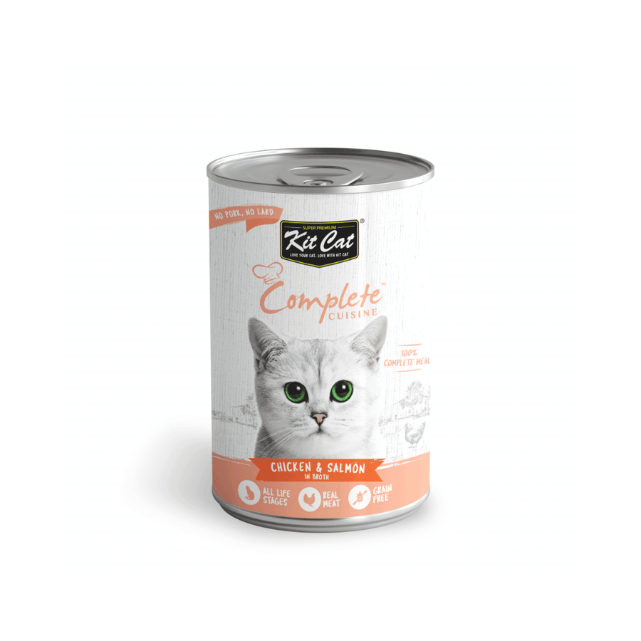 Kit Cat Wet Cat Food - Complete Cuisine Chicken And Salmon In Broth Canned - Toronto Pets