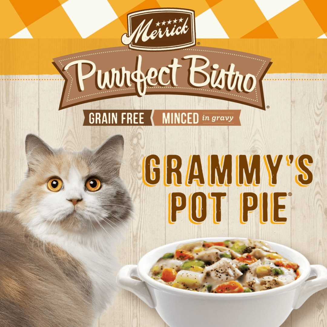 Merrick Wet Cat Food - Bistro Grain - Free Grammy's Pot Pie Minced in Gravy Canned - Toronto Pets