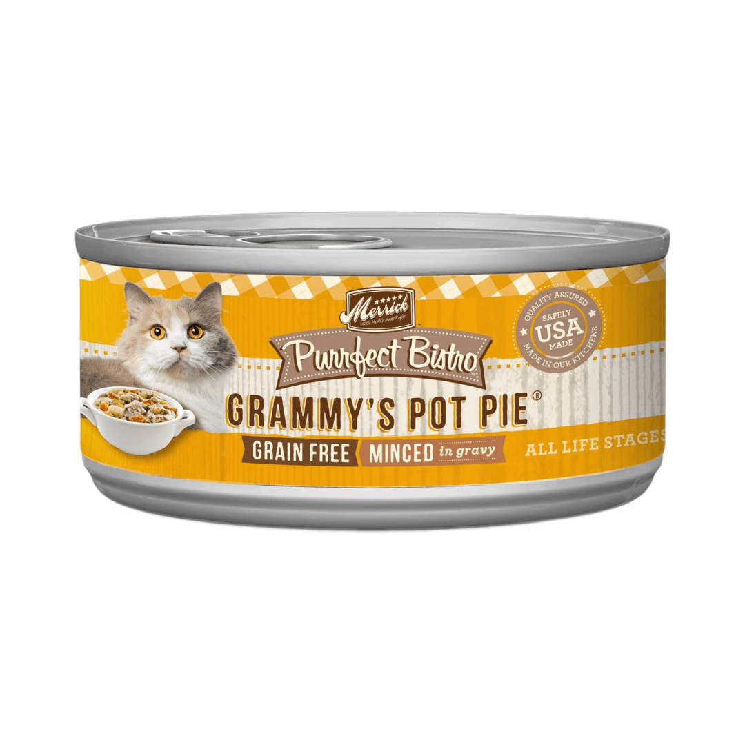 Merrick Wet Cat Food - Bistro Grain - Free Grammy's Pot Pie Minced in Gravy Canned - Toronto Pets