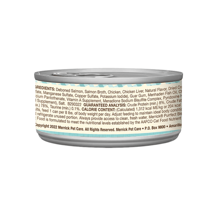 Merrick Wet Cat Food - Purrfect Bistro Grain Free Salmon Pate Canned - Toronto Pets