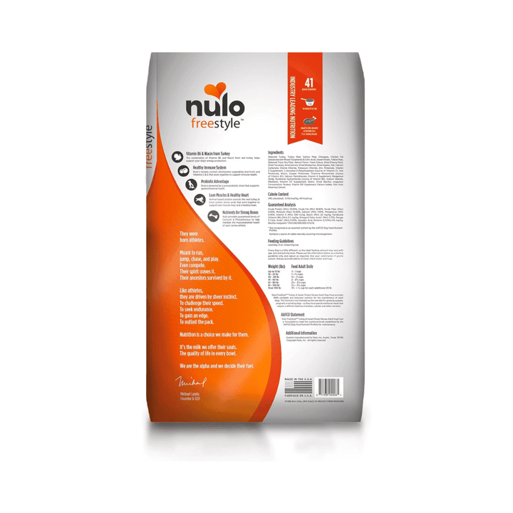 nulo freestyle Dry Dog Food - Grain - Free Adult Trim Turkey & Sweet Potato - Toronto Pets