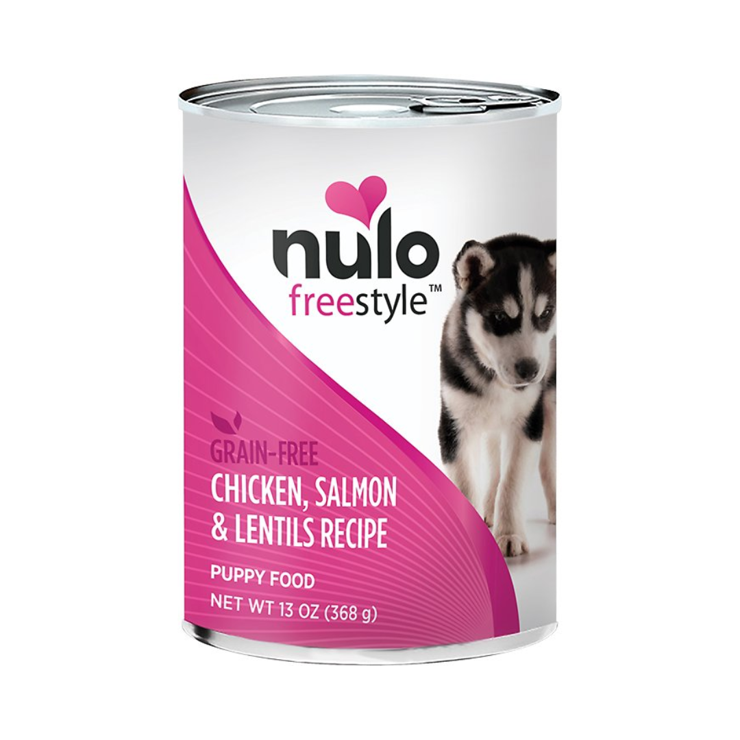 nulo Freestyle Wet Dog Food - Grain-Free Puppy Chicken, Salmon and Lentils Recipe Canned 