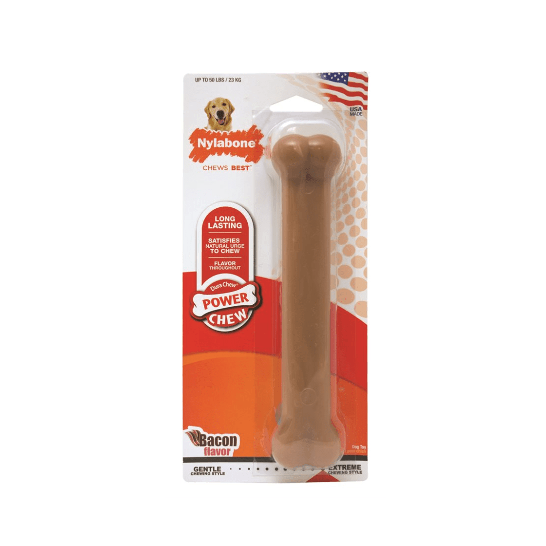 Nylabone Dog Dental Care - Power Chew Bacon - Toronto Pets