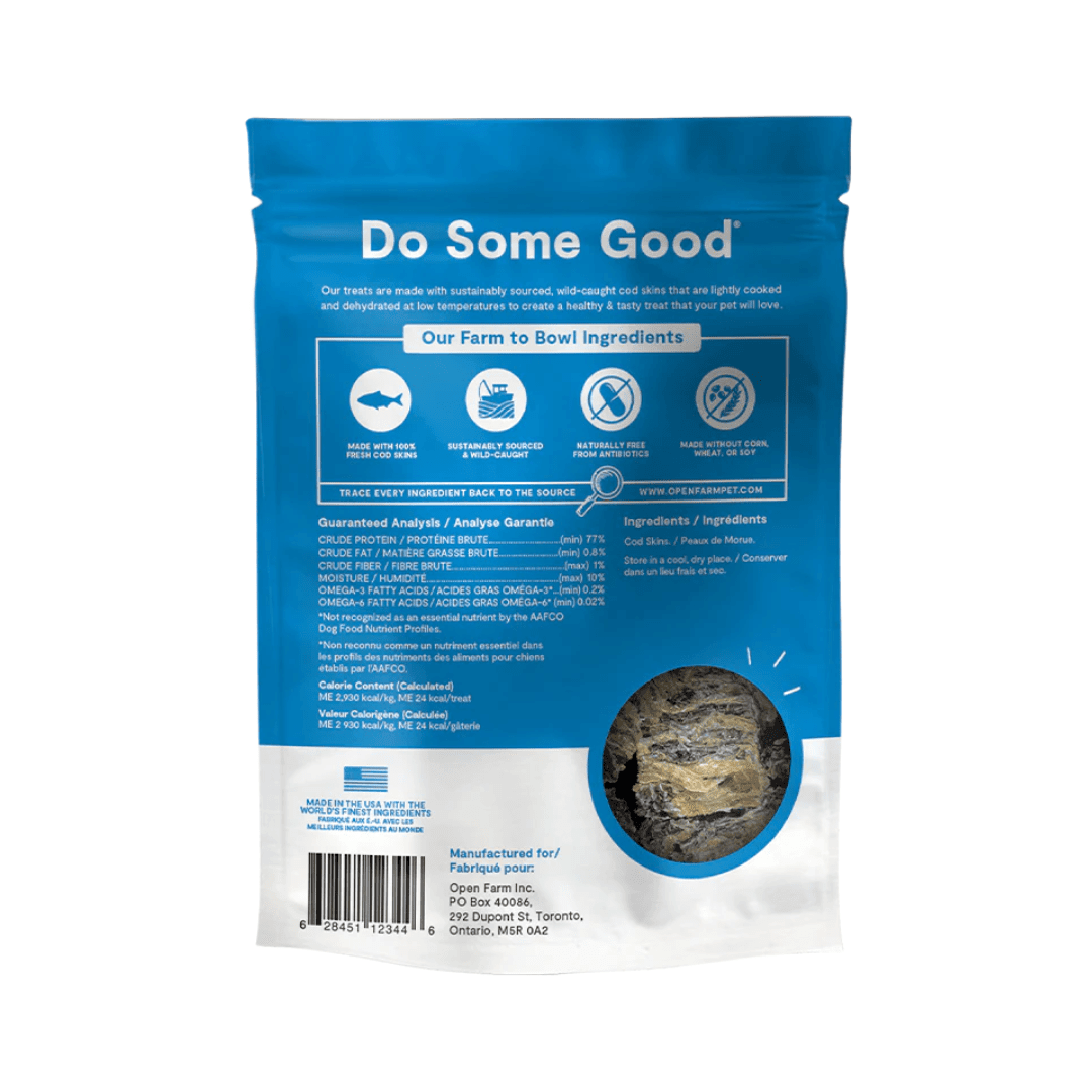 Open Farm Dehydrated Dog Treats - Cod Skins - Toronto Pets