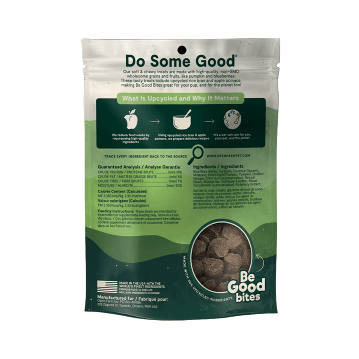 Open Farm Dog Treats - Be Good Bites Plant & Pumpkin - Toronto Pets