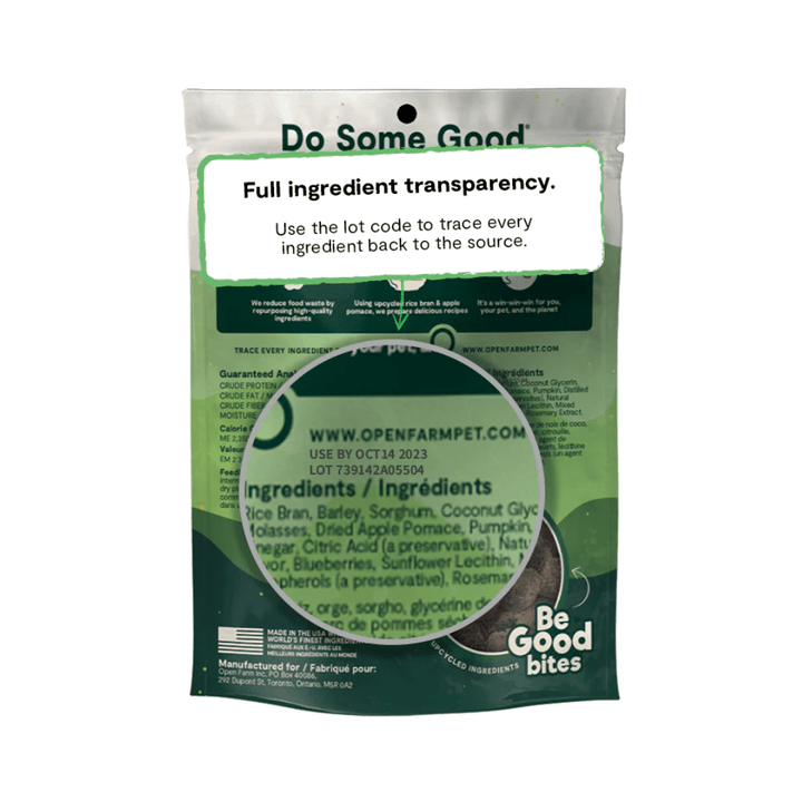 Open Farm Dog Treats - Be Good Bites Plant & Pumpkin - Toronto Pets