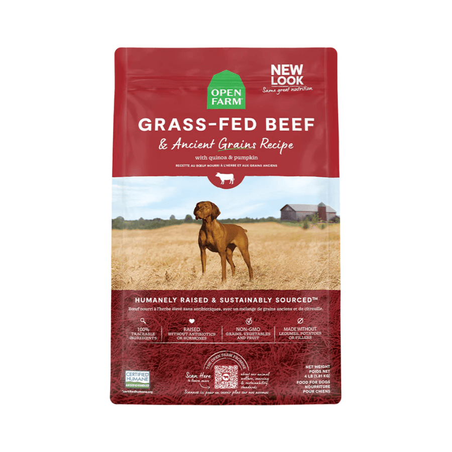 Open Farm Dry Dog Food - Grass - Fed Beef & Ancient Grains - Toronto Pets