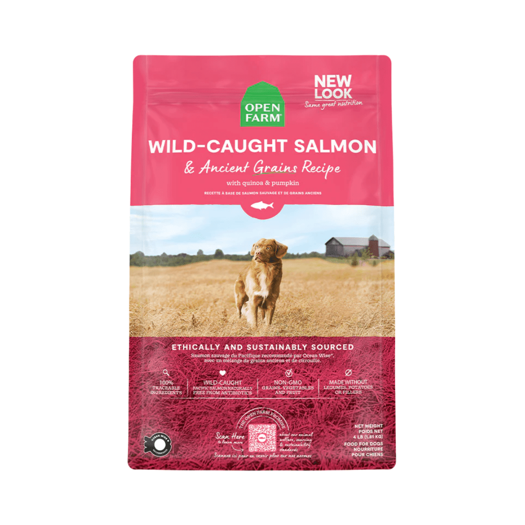 Open Farm Dry Dog Food - Wild - Caught Salmon & Ancient Grains - Toronto Pets