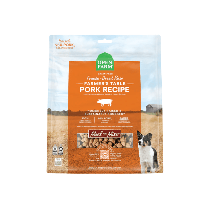 Open Farm Freeze - Dried Raw Dog Food or Mixer - Farmer’s Table Pork - Toronto Pets