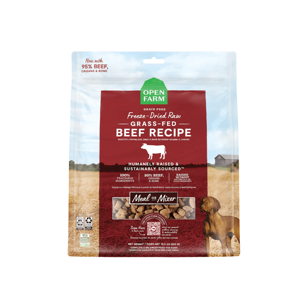 Open Farm Freeze - Dried Raw Dog Food or Mixer - Grass - Fed Beef - Toronto Pets