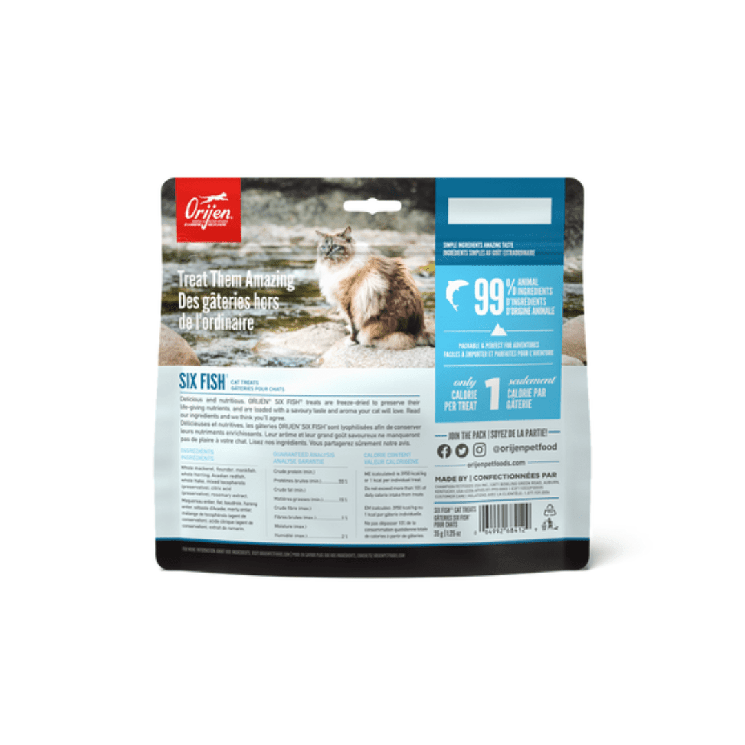 Orijen Freeze Dried Cat Treats - Six Fish - Toronto Pets