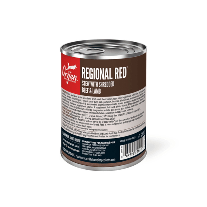 Orijen Wet Dog Food - Regional Red Stew With Shredded Beef & Lamb Canned - Toronto Pets