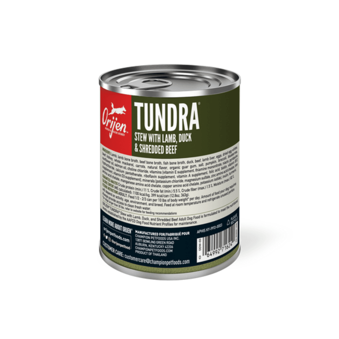 Orijen Wet Dog Food - Tundra Stew Recipe With Shredded Beef, Duck & Lamb - Toronto Pets