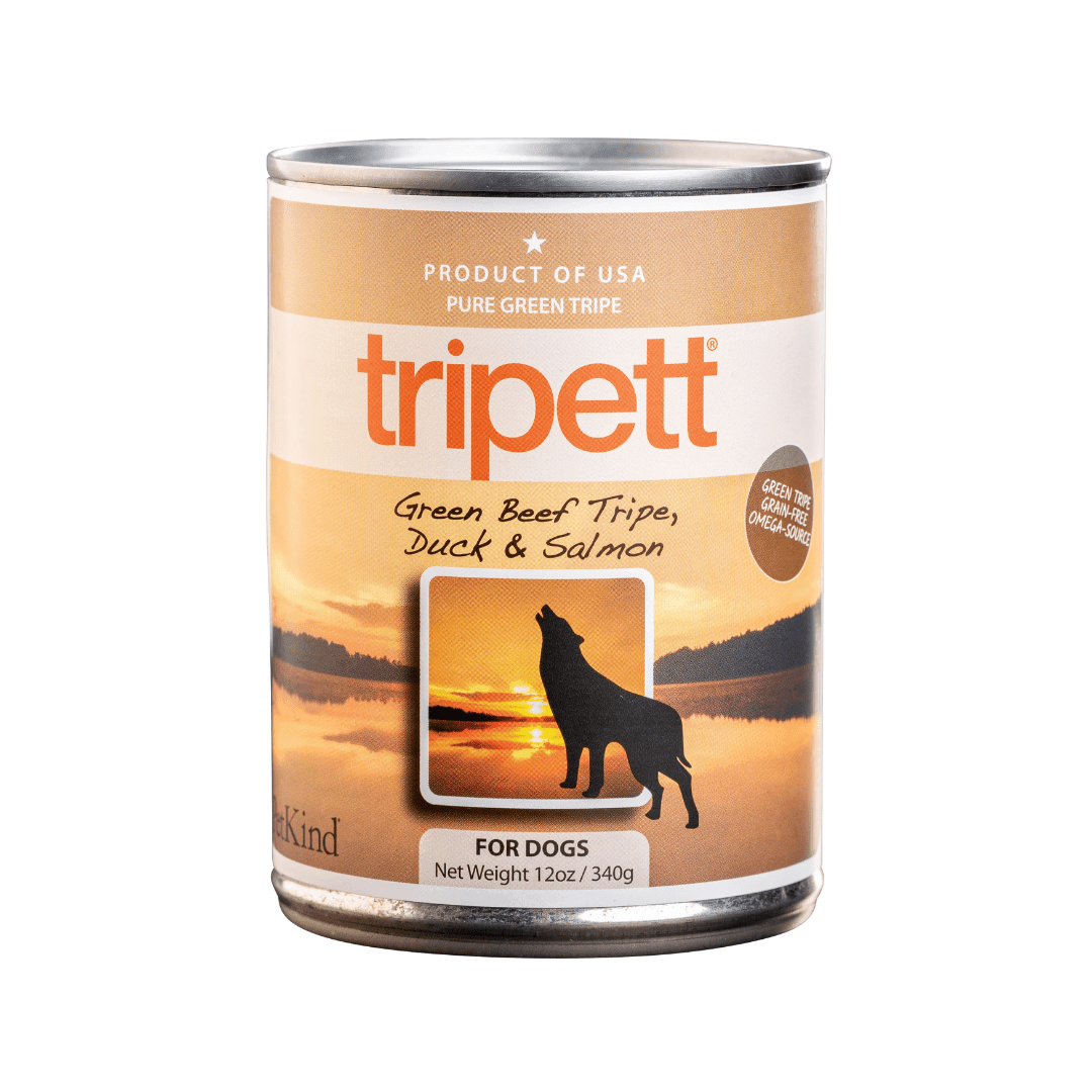 Pet Kind Wet Dog Food - Tripett Green Beef Tripe, Duck & Salmon Canned - Toronto Pets