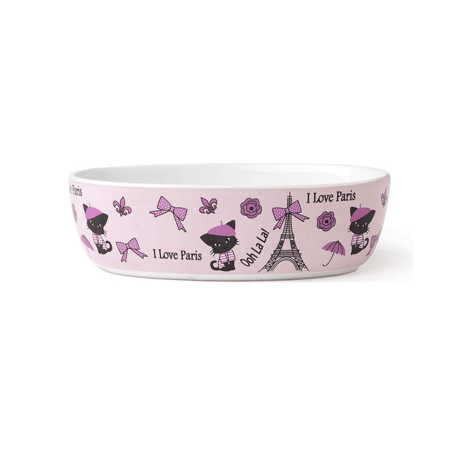 PetRageous Cat Bowls - I Love Paris - Toronto Pets