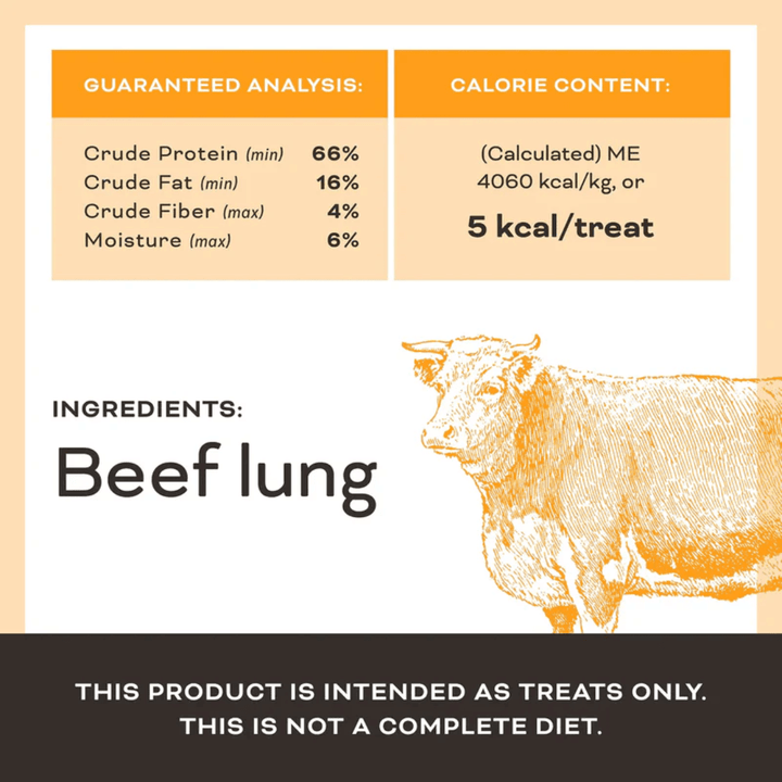 Primal Dehydrated Dog Treats - Let's All Get A Lung Beef Lunch Treats - Toronto Pets