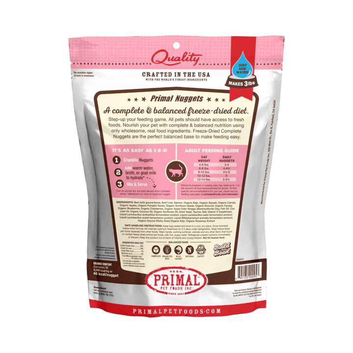 Primal Freeze - Dried Cat Food - Nuggets Beef & Salmon Formula - Toronto Pets