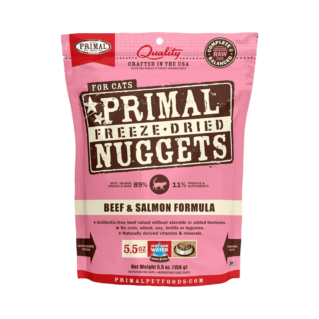 Primal Freeze - Dried Cat Food - Nuggets Beef & Salmon Formula - Toronto Pets