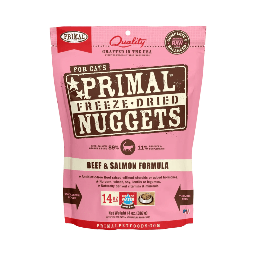 Primal Freeze - Dried Cat Food - Nuggets Beef & Salmon Formula - Toronto Pets