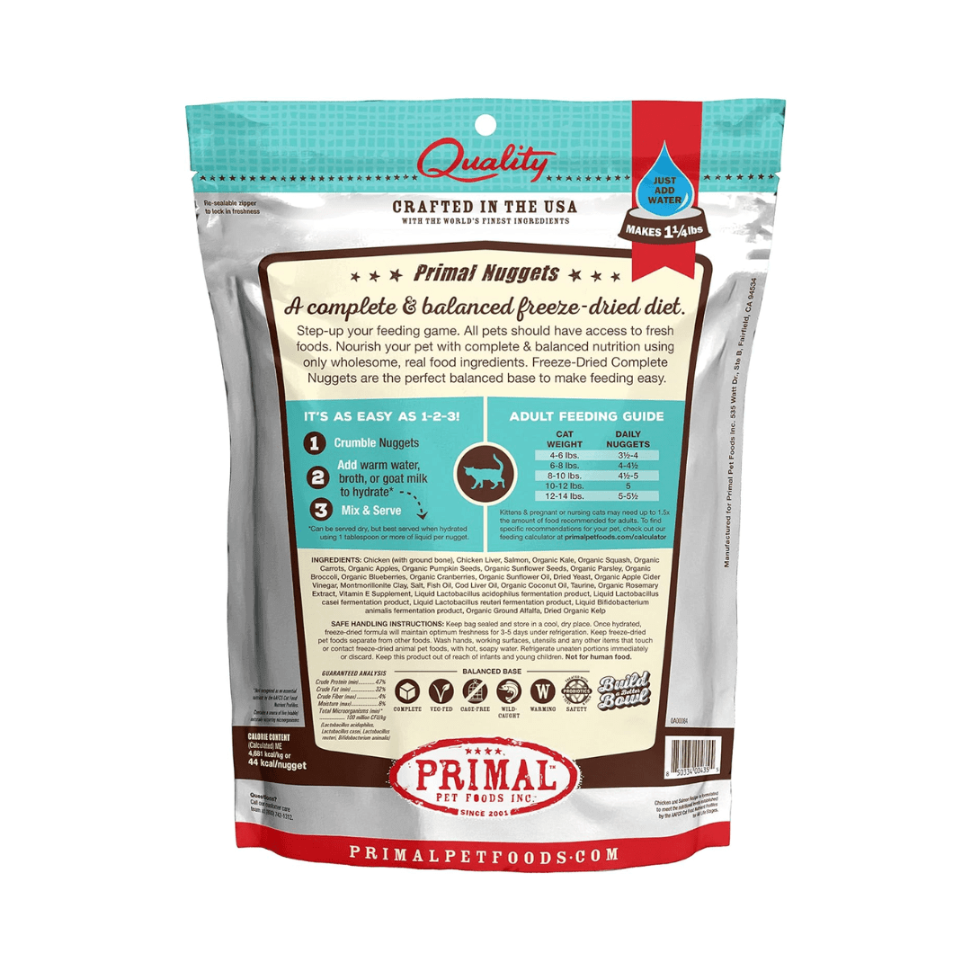 Primal Freeze - Dried Cat Food - Nuggets Chicken & Salmon Formula - Toronto Pets