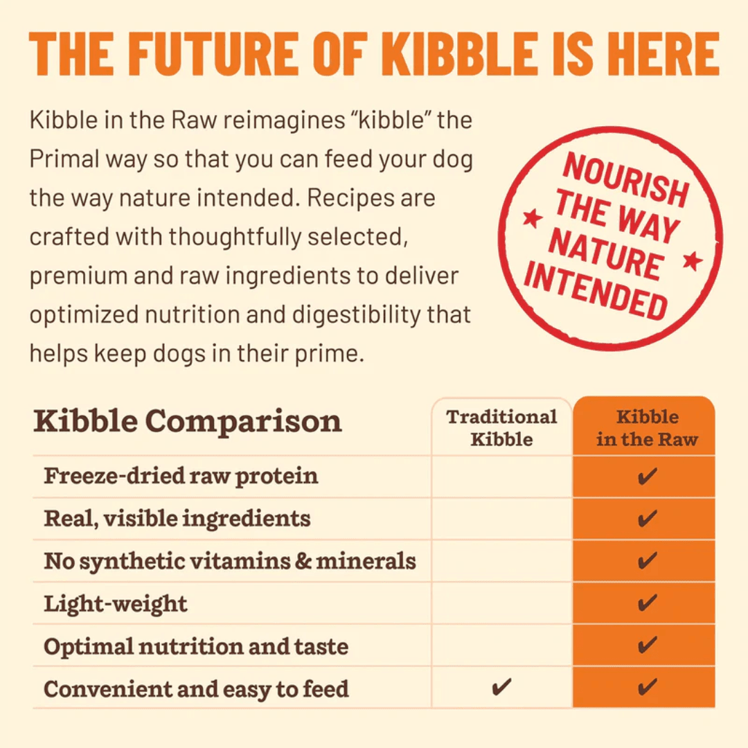 Primal Freeze - Dried Dog Food - Kibble in the Raw Beef Recipe - Toronto Pets