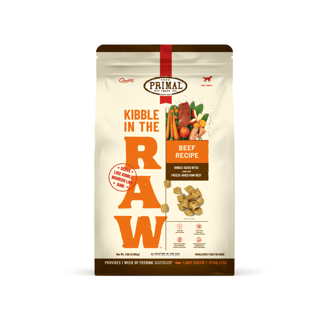 Primal Freeze - Dried Dog Food - Kibble in the Raw Beef Recipe - Toronto Pets